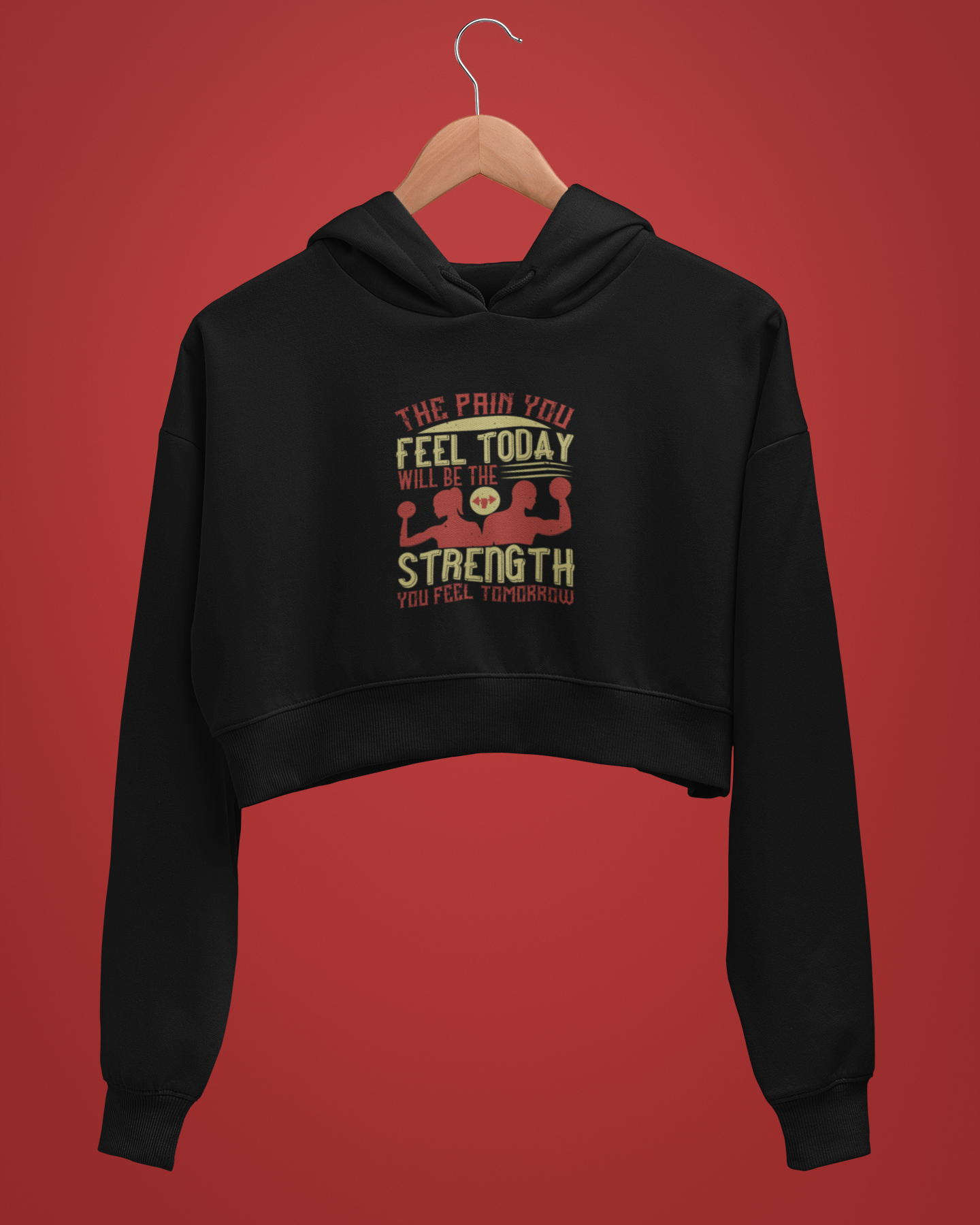 "The Pain You Feel" - Female Cropped Hoodie