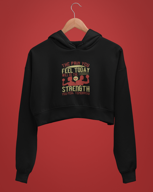 "The Pain You Feel" - Female Cropped Hoodie