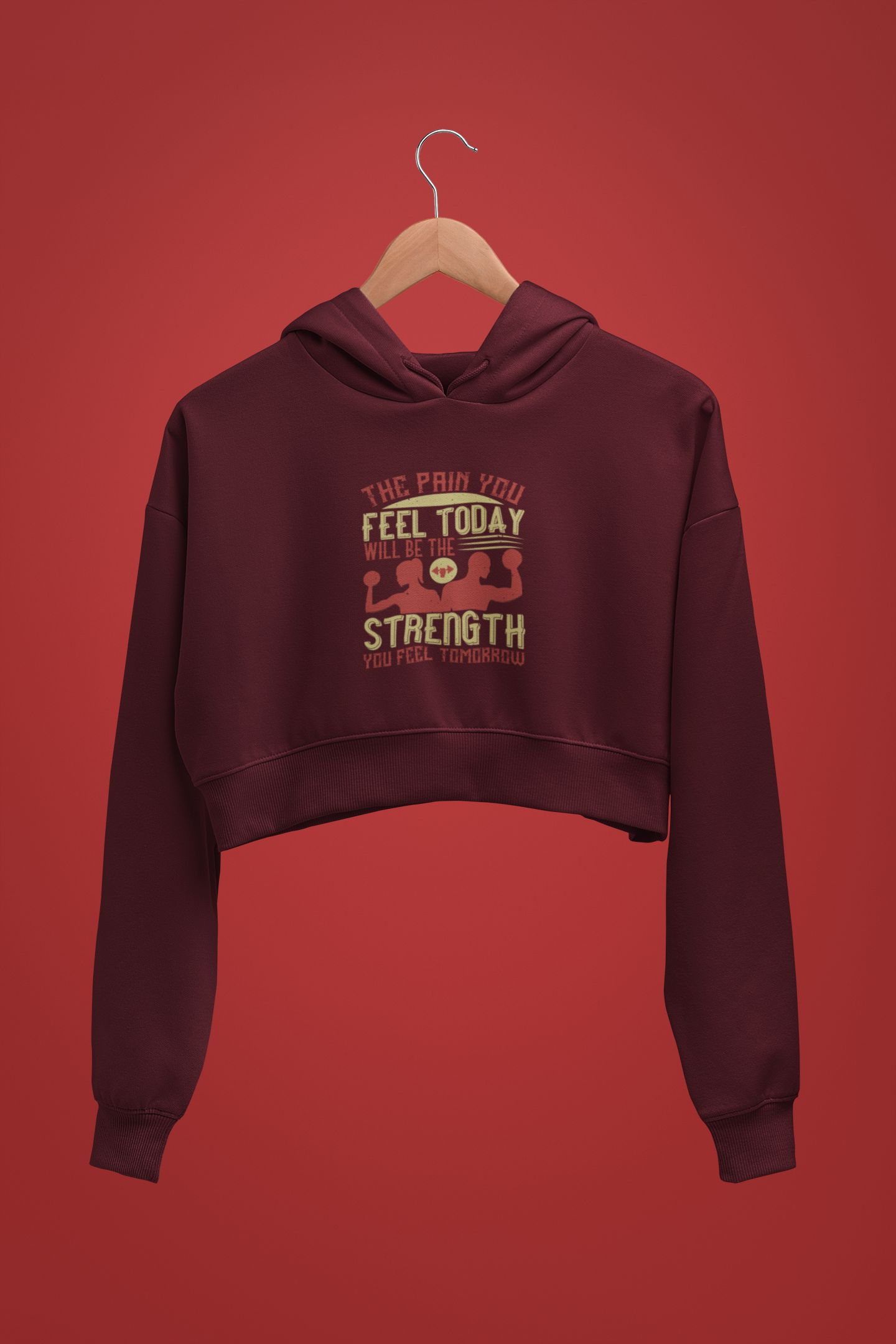 "The Pain You Feel" - Female Cropped Hoodie