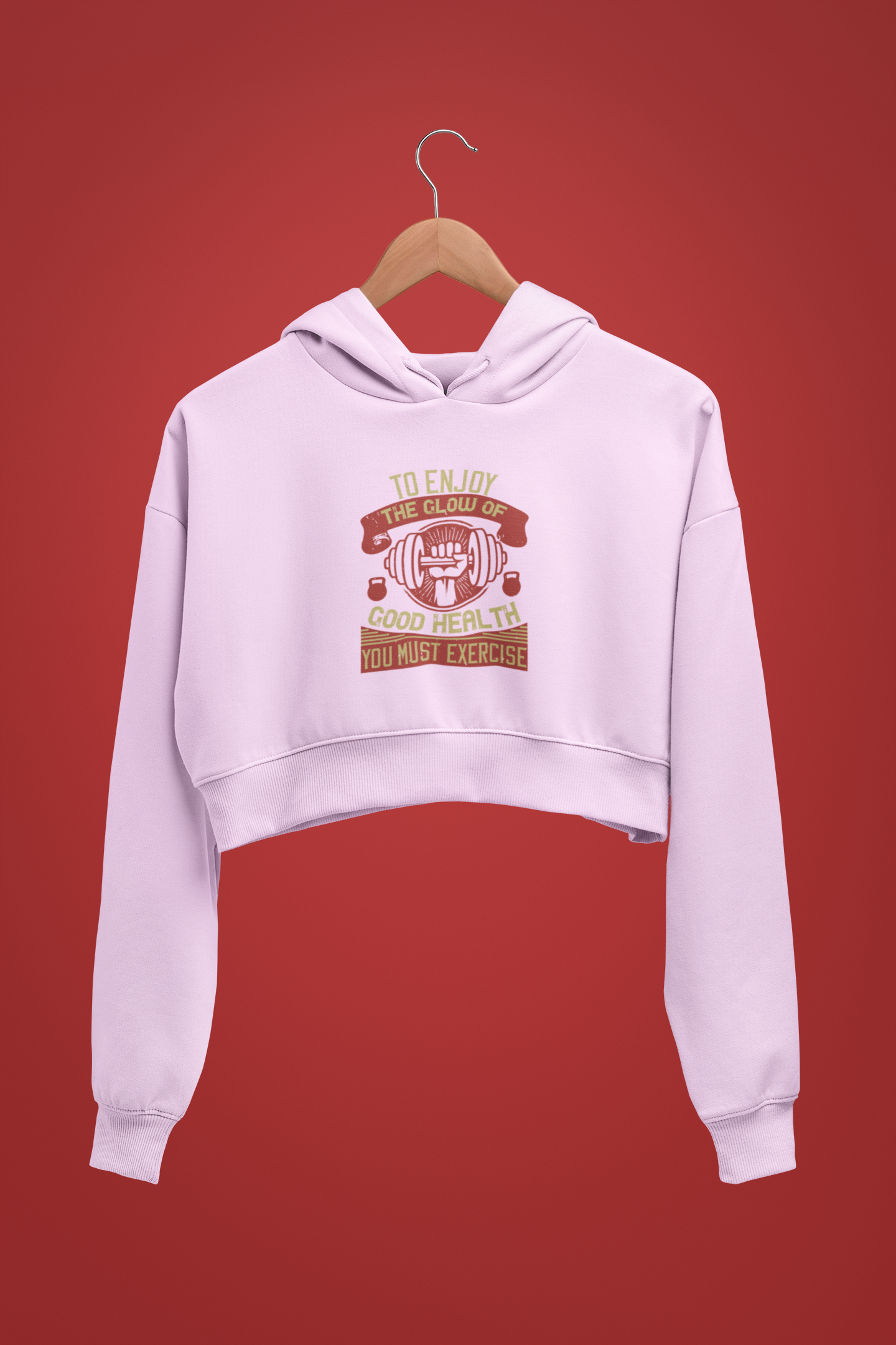"To Enjoy The Glow" - Female Cropped Hoodie