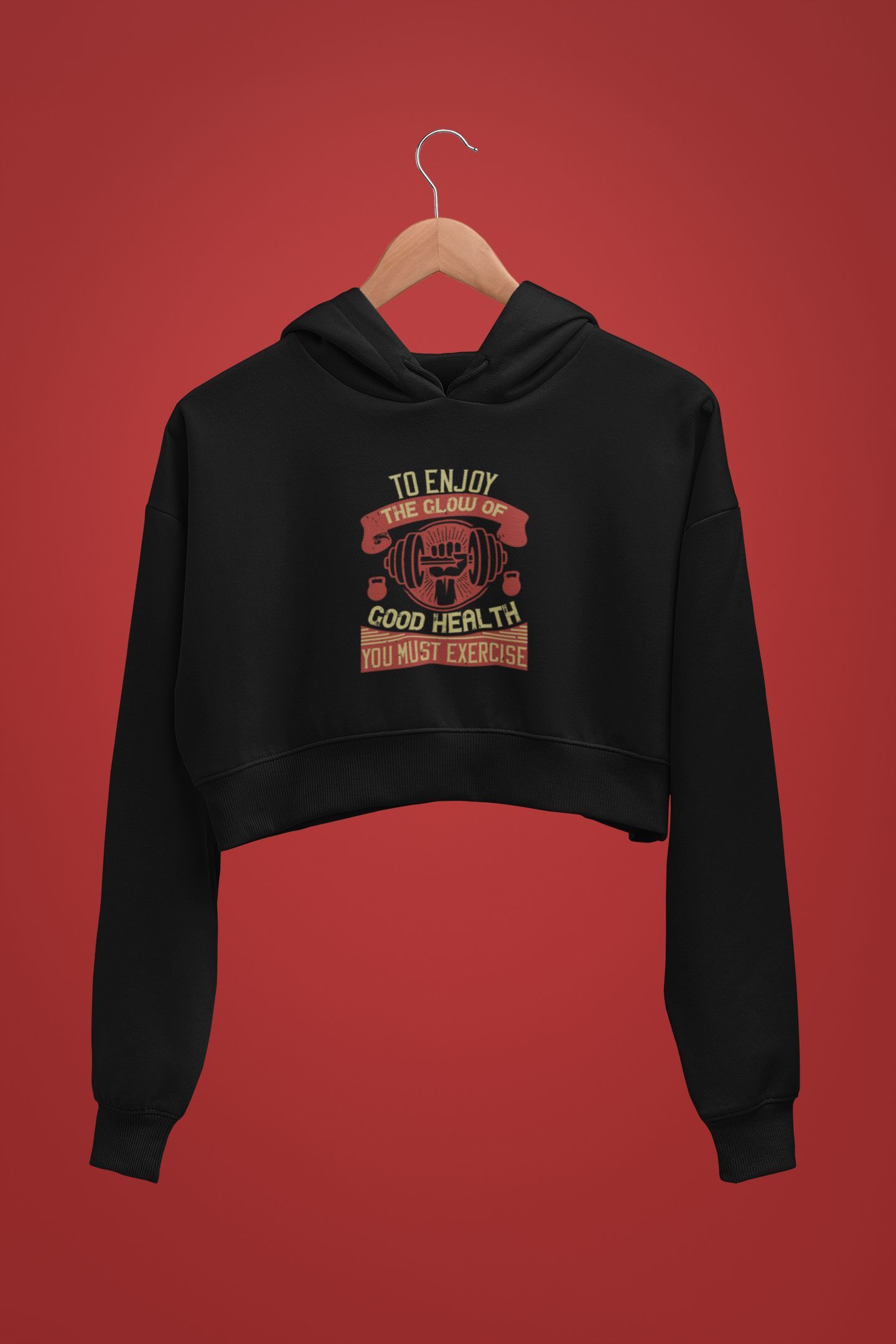 "To Enjoy The Glow" - Female Cropped Hoodie