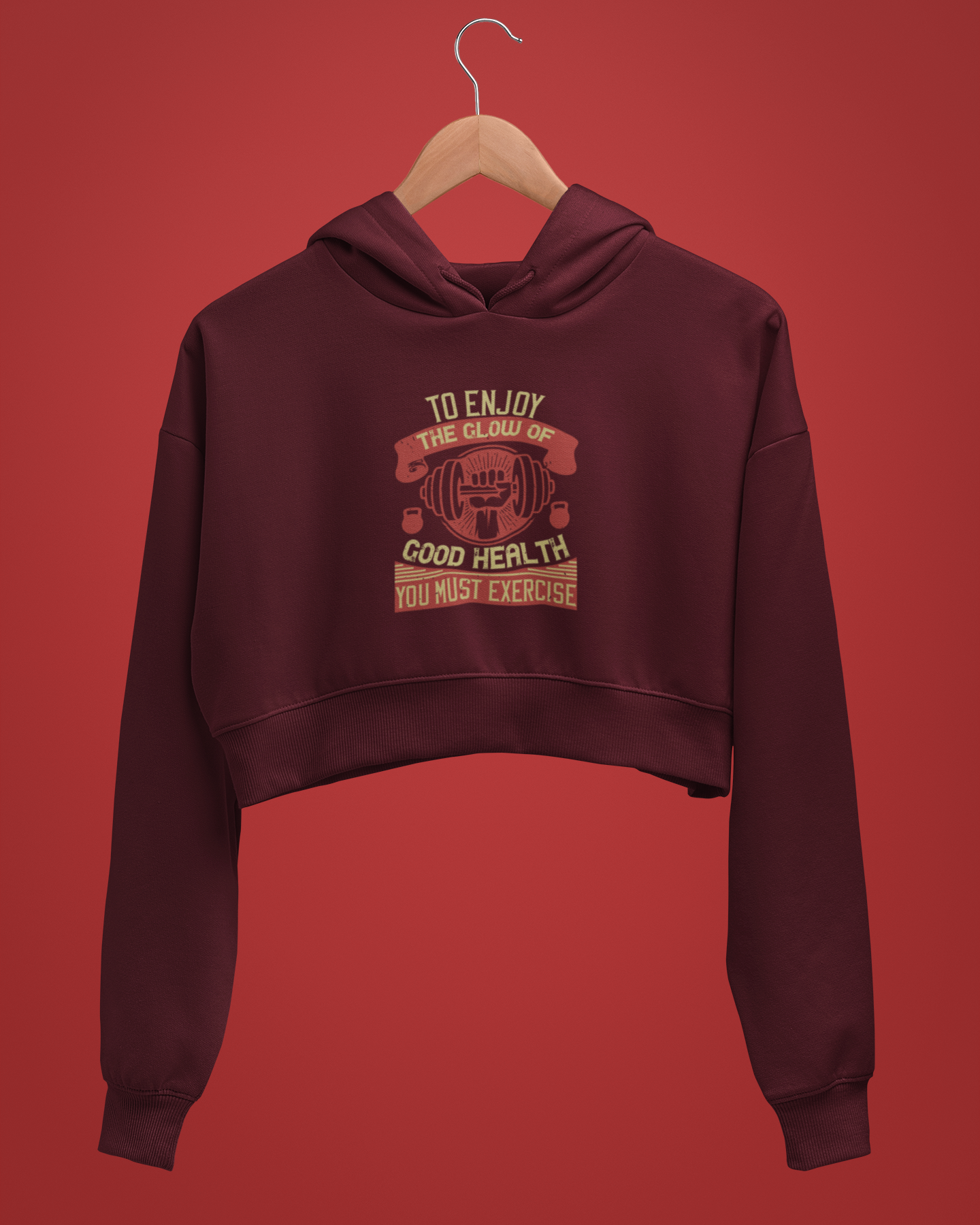 "To Enjoy The Glow" - Female Cropped Hoodie